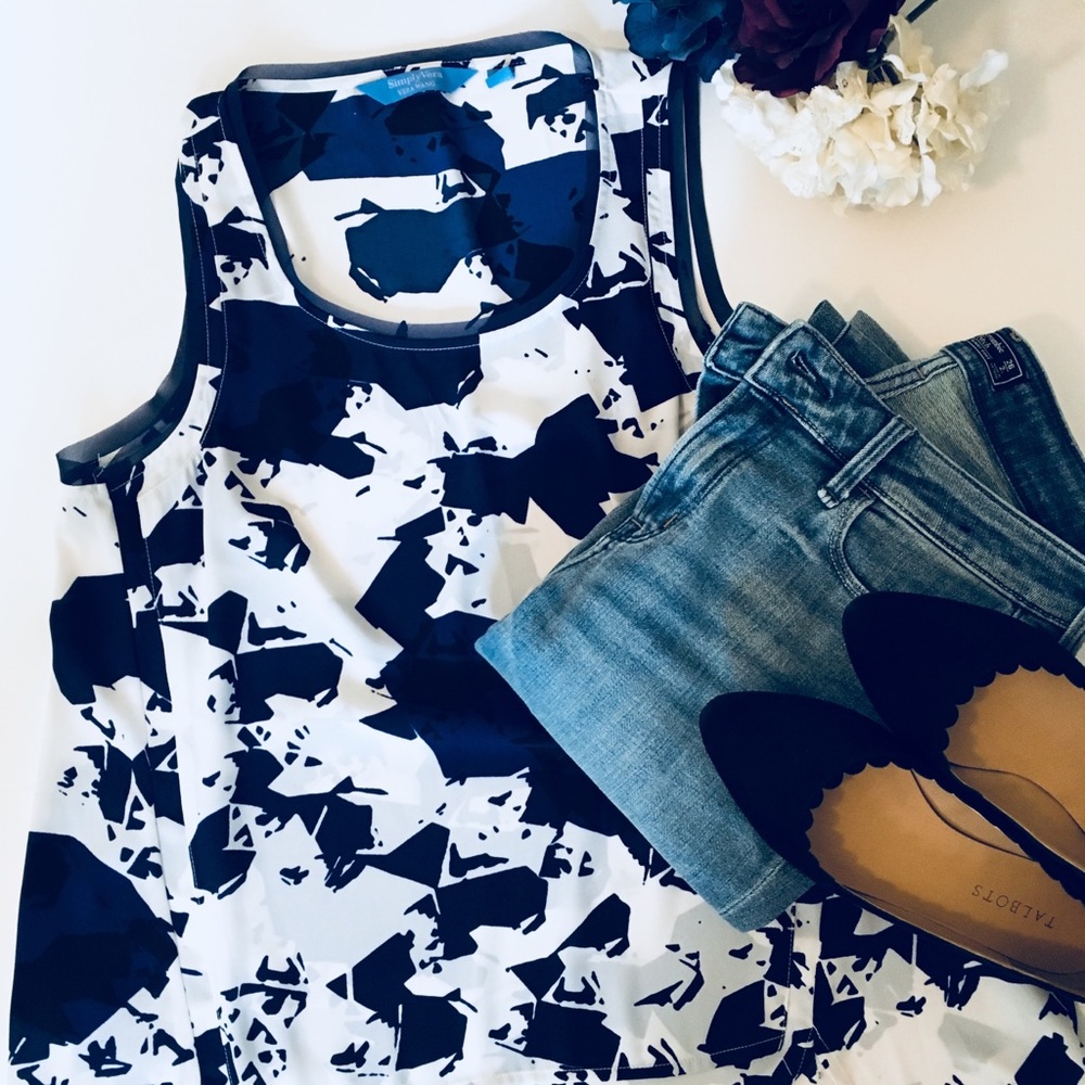 Simply Vera Sleeveless Blouse Sz S